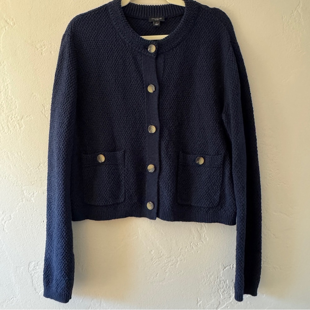 Ann Taylor - Deep Navy Blue Knit Cardigan - NWOT